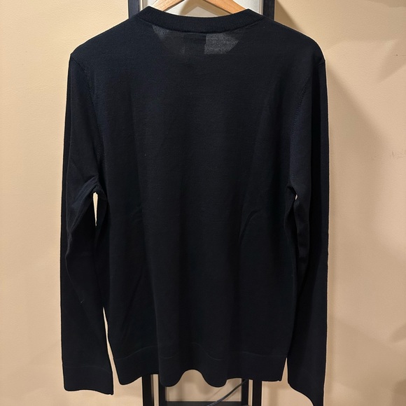 Chanel Black Wool Cotton Lion CC Logo Button Uniform Sweater - Picture 2 of 15